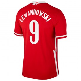 Maillot Pologne Robert Lewandowski 9 Extérieur Euro 2020